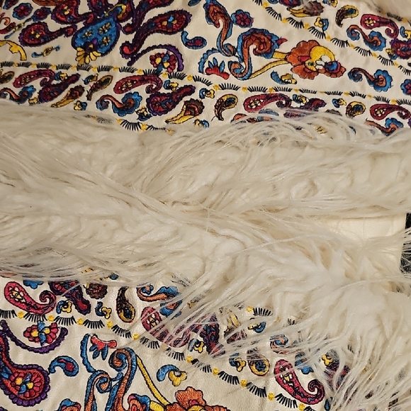 Hippie Shake Kozmic Blues Embroidered Vest with Faux Fur - Picture 10 of 10